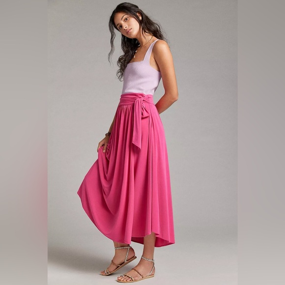 ANTHROPOLOGIE Cascade Midi Skirt, Size 2X - Picture 4 of 10